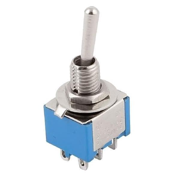 Grosir Toggle Switch Dpdt 6 Pin Mts-203 Biru