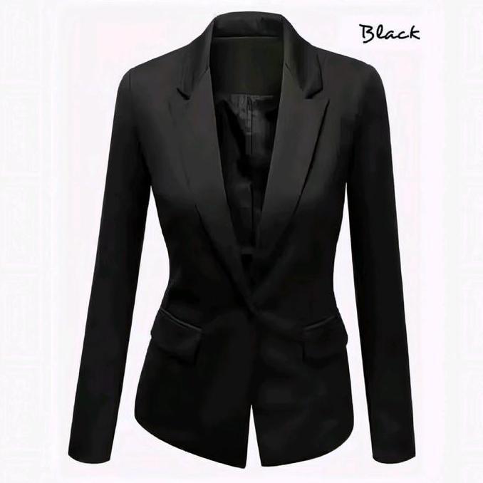 Jas wanita formal Jas blazer cewek Jas kantor wanita Hitam KAL
