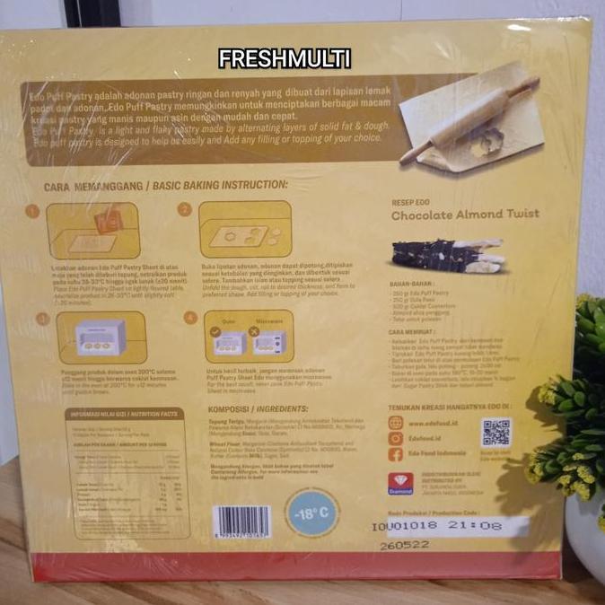 Puff pastry sheet edo murah / kulit pastry Halal / kulit zuppa