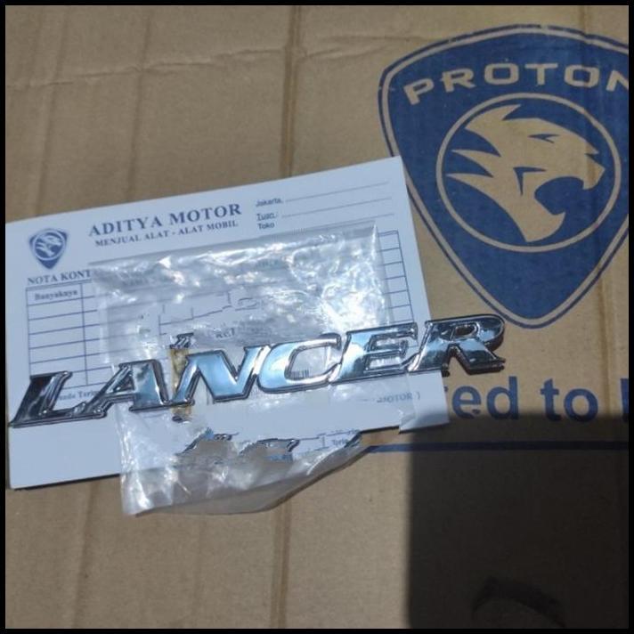 TERLARIS EMBLEM LOGO MERK LANCER CROME BAGASI BELAKANG LANCER EVO 4 CK MR245075 