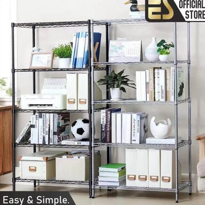 ES Rak Tingkat Serbaguna Rak 5 Susun Rak Penyimpanan Rak Susun Dapur