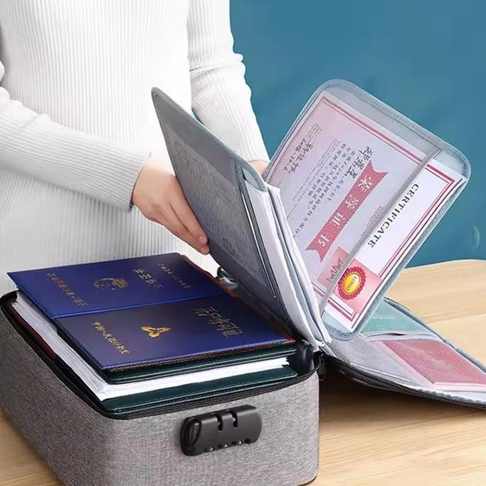 Tas Dokumen Koper Tempat Penyimpanan Sertifikat Berkas Storage Bag RDN