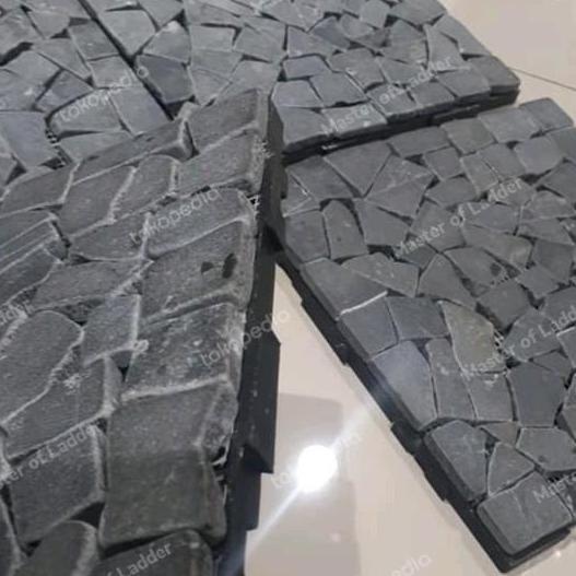 Kris Stone Deck Tile Deck Taman Tile Outdoor 30x30 cm Batu Hitam