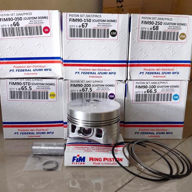 Promo Piston Kit FIM FIM90 Custome Dome Mentah Pin 15 CBR OLD Tiger Megapro Diskon