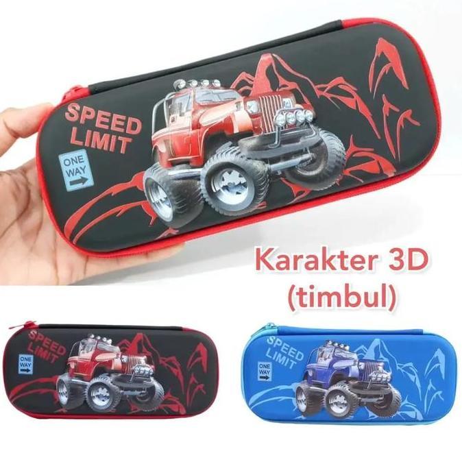 Tempat Pensil Anak motif Mobil Jip Kotak Pensil 3D Jip Kotak Pensil Cowo Jip Besar Kado Anak Cowo Ka