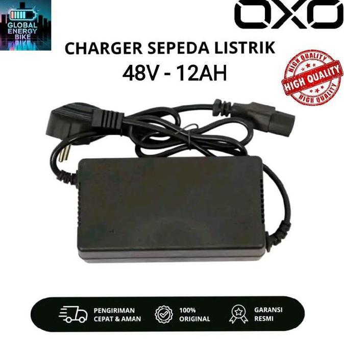 Promo Charger Sepeda Listrik 48V 12AH / Charger Motor Listrik 48V-12AH/ Charger Selis Scooter Elektr