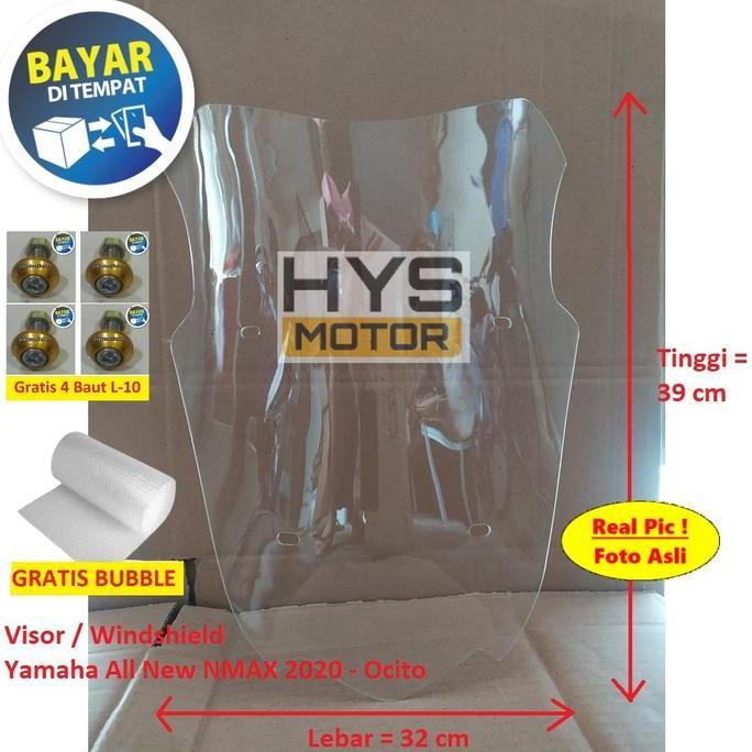 Visor Nmax New 2020 2021 2022 Ocito Windshield Variasi Bahan Acrylic Akrilik Tebal 2 Mili Panjang 39
