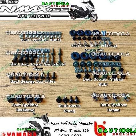 Baut Full Set Body Yamaha All New Nmax Original - Baut Windshield Terbatas