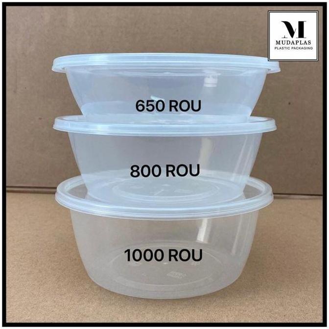 Packingpac- Thinwall Round 650 Ml Bulat / Mangkok Plastik Dm Isi 25 Pcs 650Rou