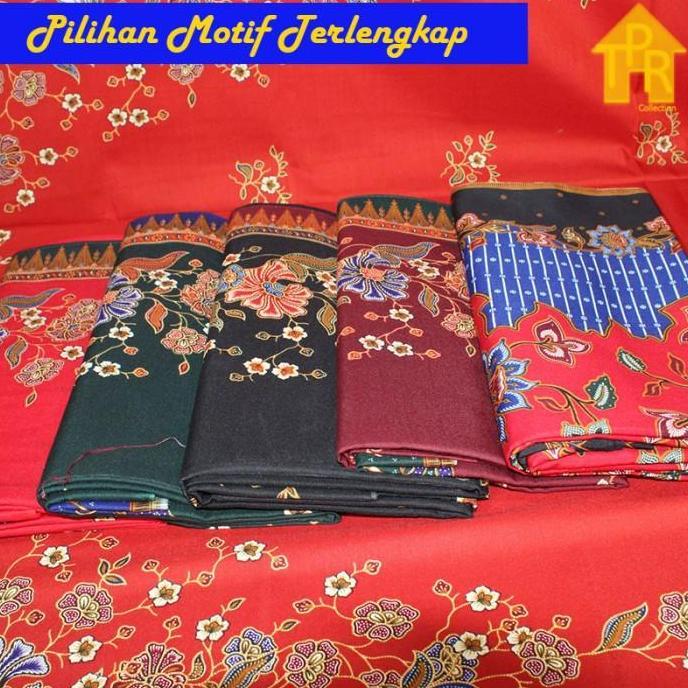 Unggul Jaya Kain Batik Pekalongan Seri Sekar Mekar 220x115cm Cap Cent Elegan untuk Wanita & Pria Mot