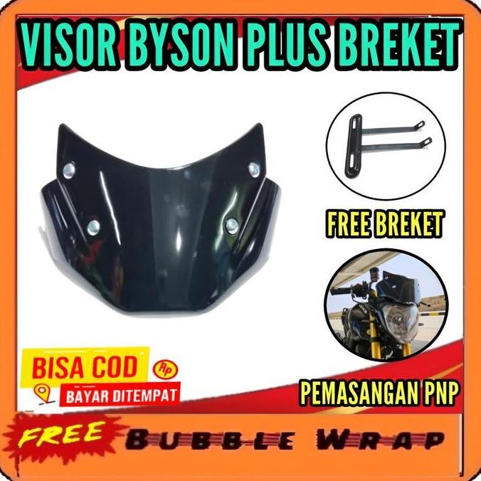 Visor Byson Plus Breket Windshield / Visor / Winsil Motor Yamaha Byson Aksesoris Variasi Motor Tebal