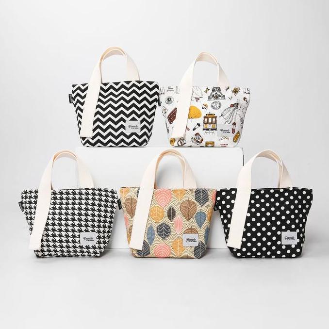 Bags- Pamole Pouch Travelling Mini Totebag Bahan Kanvas - Shara Series