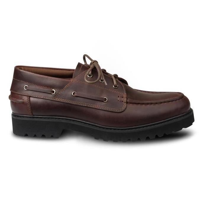 Sam Boat Shoes Maroon - Nappa Milano - Sepatu Kulit Pria LA