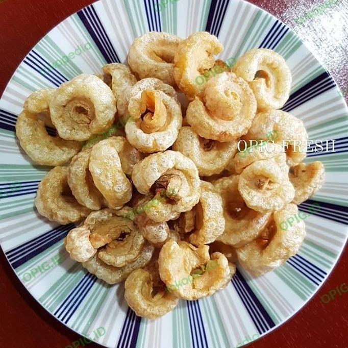 kerupuk kulit babi/krubi/kerupuk kulit babi samcan opig 250gr CS