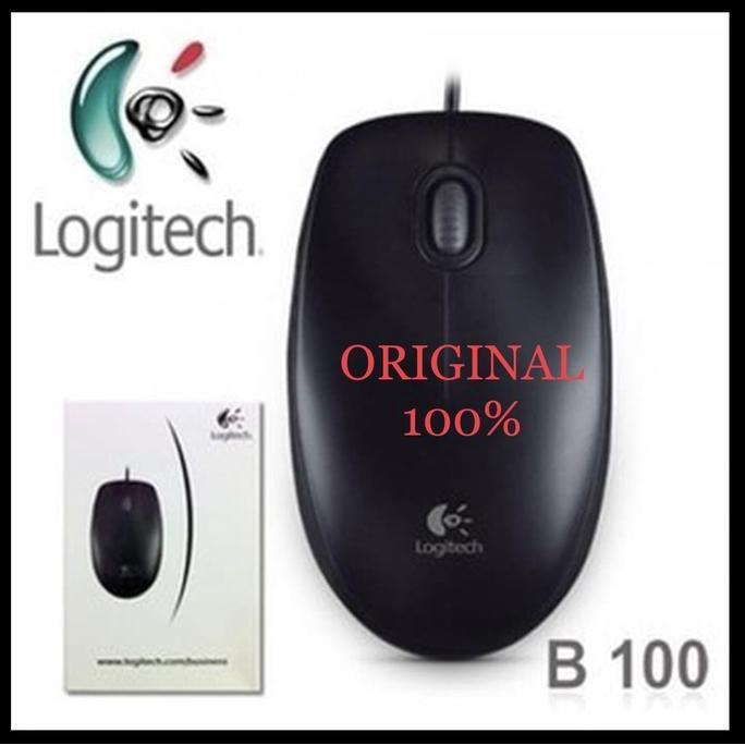 Mouse Logitech Kabel B-100/Mouse Usb B100 Logitech/Mouse Kabel Terbaru
