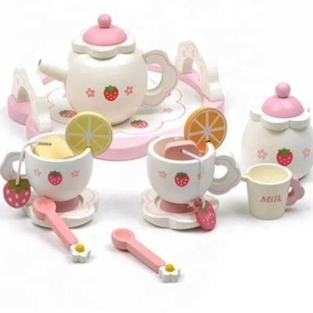 Wooden Toys Mother Garden Tea Set Garansi