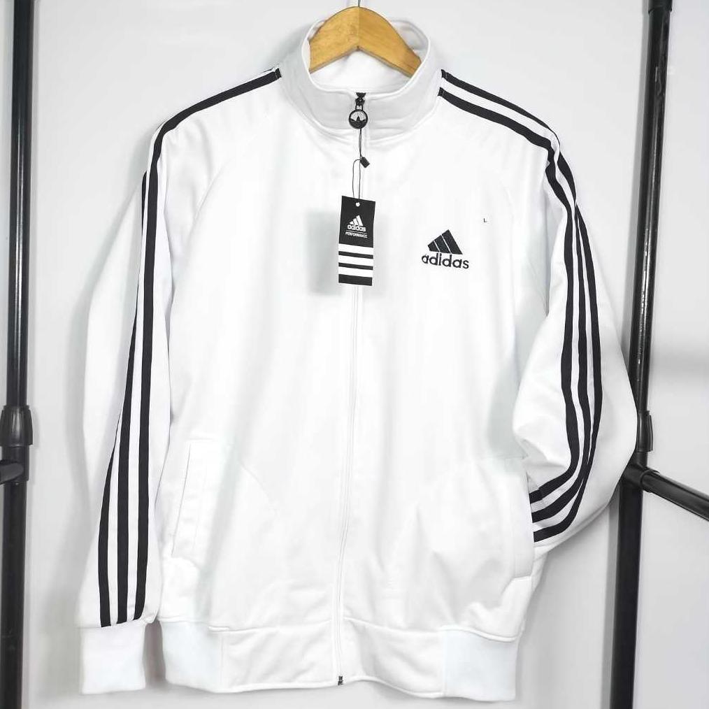 ORIGINAL Tracktop Casual Adidas Retro Pria/Jacket Vintage Adds Stripe 3 Premium/Adds Zipper Fashion 