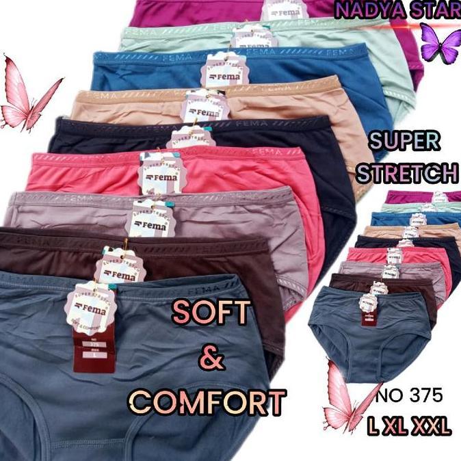 Nyaman- 12Pcs&6Pcs Celana Dalam Wanita Fema Cd Wanita Dewasa Fema