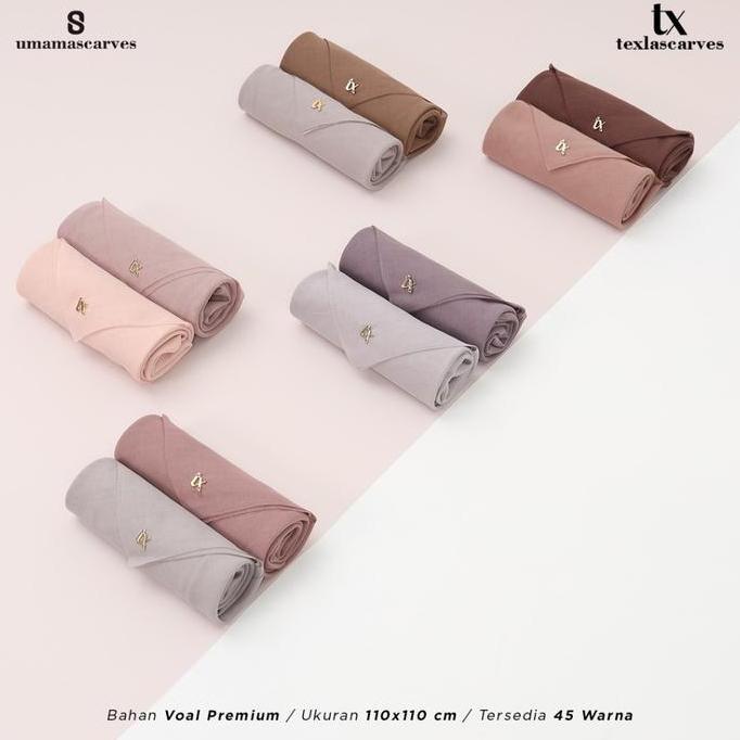 DI49 - BOX TexlaScarves Polos By UmamaScarf Kerudung Logo Metal