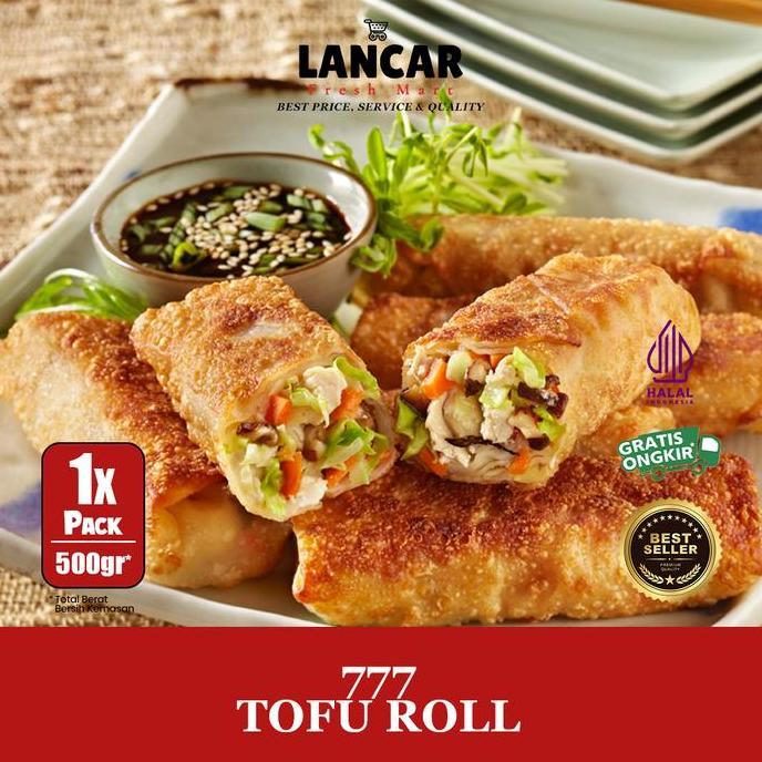 Hijaudaun- 777 Tofu Roll 500Gr / 777 Tofu Roll Udang 500Gr