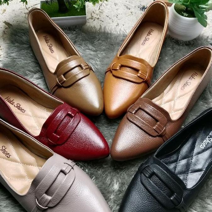 TERKINI flat shoes 02,flat shoes kulit wanita TERKINI
