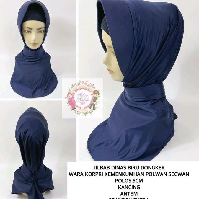 DV181 - -- JILBAB DINAS PDH BIRU DONGKER WARA / POLWAN/ DISHUB/ POLSUSPAS / SECURITY / KORPRI PET PO