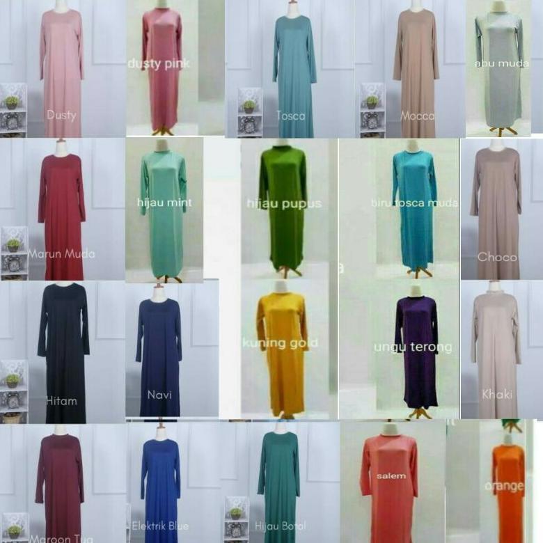 MANSET GAMIS SPANDEK LENGAN PANJANG/GAMIS SPANDEK