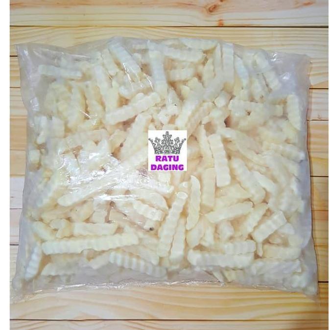 Hijaudaun- Kentang Goreng Curah Polos Crinkle Cut @2.5Kg
