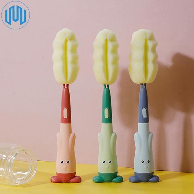 Sadez- Sikat Pembersih Dot Bayi Empeng Botol Gelas Sedotan 4In1 Spon Silikon