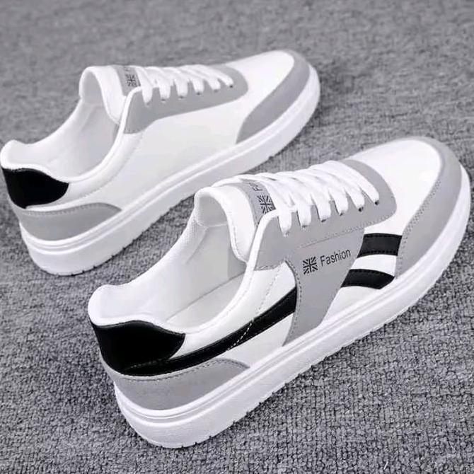 STYLE FASHION FHASHION sepatu pria Karen elgan Sneakers Casual Shoes Sport Putih Hitam Kasual Olahra