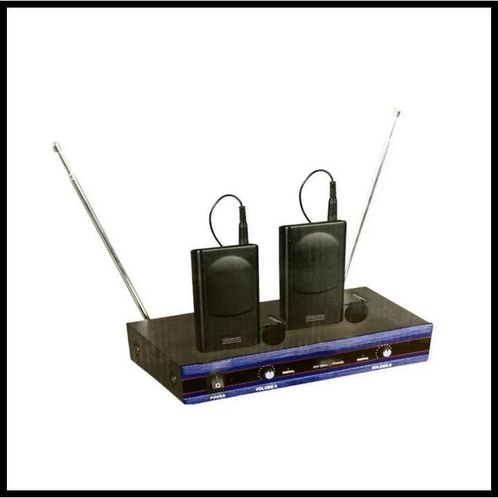 GRATIS ONGKIR MICROPHONE WIRELESS CLIP ON VHF DUAL PROFESSIONAL WIRELESS MICROPHONE 