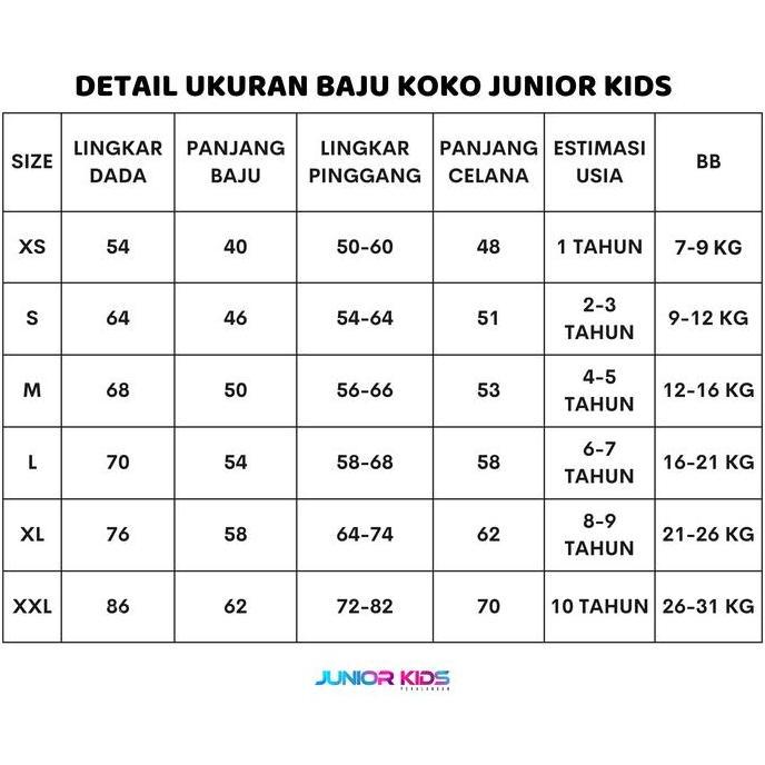 Junior Kids - Arka Koko Anak Laki Laki Lengan Pendek free peci Usia 1 10 Tahun Koko list Pita Batik 