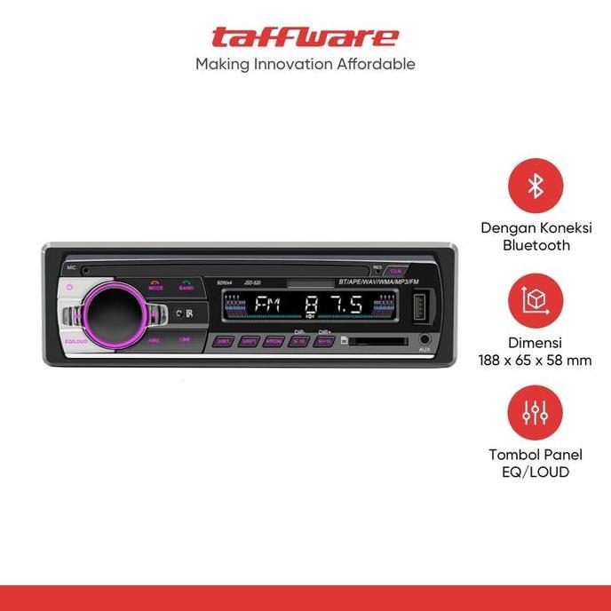 Taffware Tape Mobil MP3 Player Audio Car Bluetooth JSD520