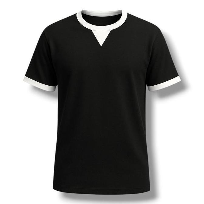 SAFIS KAOS V DOUBLE LIST PENGAN PENDEK + PAKET HEMAT Pria Wanita Polos Oblong Katun Baju Distro Hita