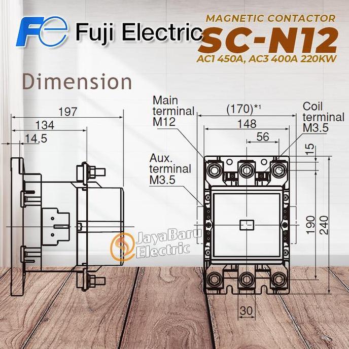 Promo FUJI Kontaktor / Contactor SC-N12 SCN12 110V 220V 380V AC Coil Diskon