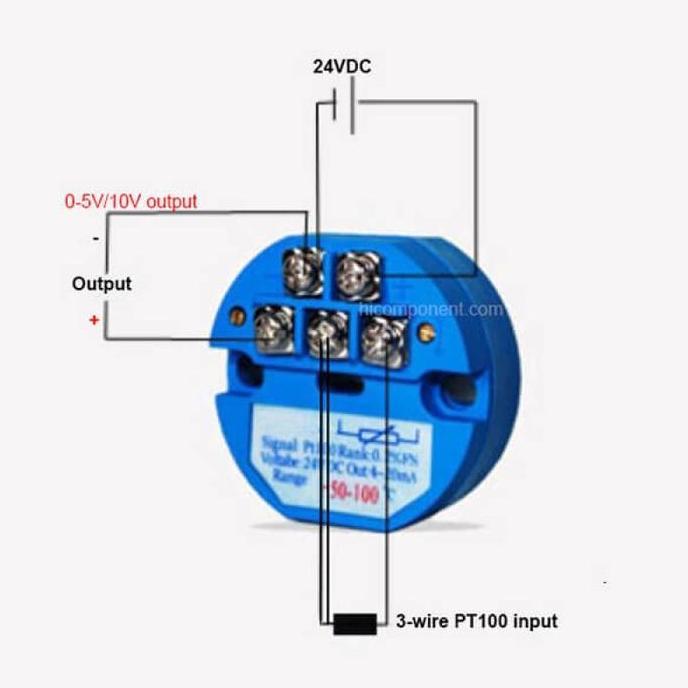 Promo Temperature Transmitter RTD PT100 0-500C Output 0-10V 24V PT-100 Diskon