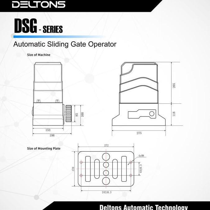 Promo DELTONS Mesin Pagar Otomatis Sliding Gate DSG-800 DSG-1200 DSG-2000 800Kg 1200Kg 2000Kg dengan