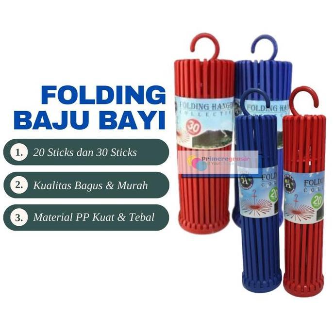 Konichiwa- Jemuran Baju Bayi Gantungan Baju / Folding Hanger Gantungan Baju Bayi