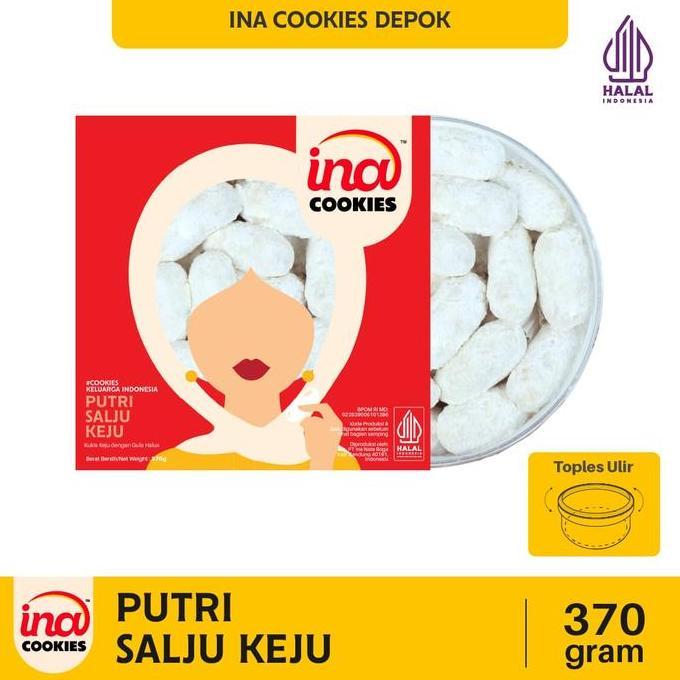 Ina Cookies Putri Salju Keju Kue Kering Premium Favorit Manis Lebaran Toples Reguler Gold Jar Promo 