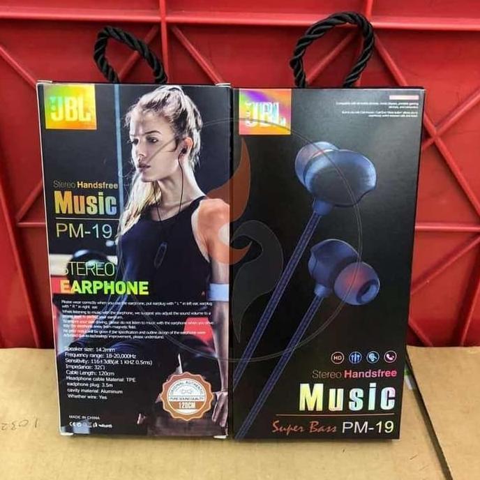CUCI GUDANG Headset Earphone JBL PM-19 Extrabass Handset Handsfree Hf JBL PM-19 Extrabass Music