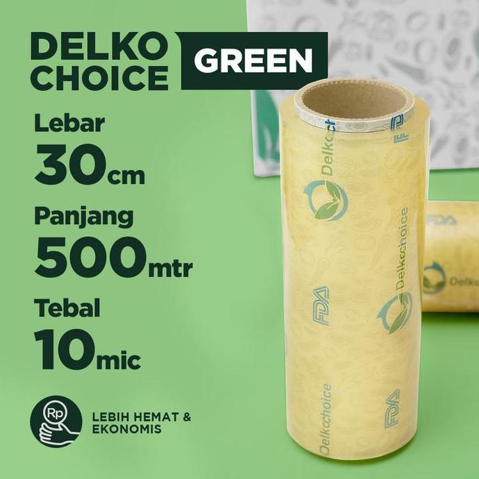Eggx- Plastik Pembungkus Makanan - Food Wrap / Wrapping Delkochoice Green 30