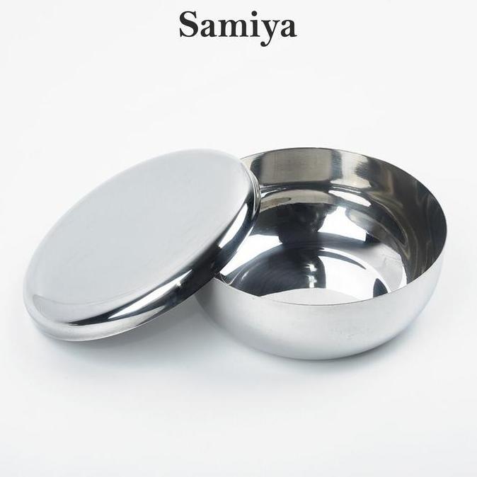 Why99- Mangkok Soup Stainless Free Penutup / Stainless Steel Bowl Korea