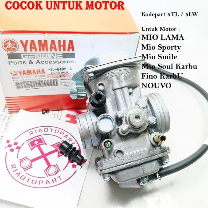 Karburator Mio Lama Mio Soul / Mio Smile /Mio Sporty / Fino Karbu /Nouvo Keihin/ Mikuni Komplit Kual