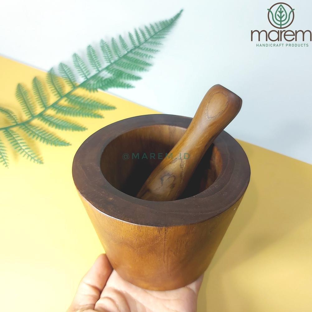 Lumpang Alu Kayu Jati | Ulekan Kayu Jati | Tumbukan Bumbu | Ulekan Bumbu Hot Sale