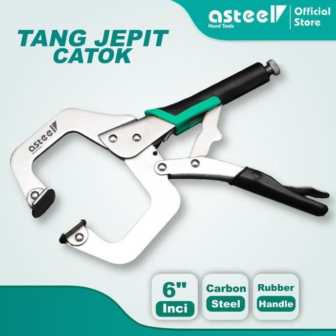 cifareger_store - asteel tang jepit catok kunci mini locking plier c clamp swivel lock tang jepit ca