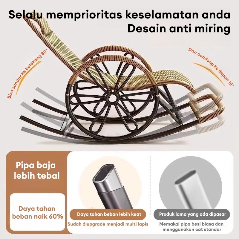Kursi Rotan Kursi Goyang Rotan Kursi Rotan Santai Kursi Malas Kursi Goyang Santai Kursi Goyang