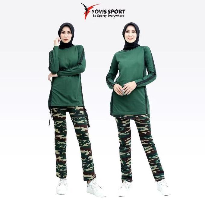 Fitbanget- Celana Senam Cargo Loreng & Celana Senam Rok Army Wanita/ Celana Senam Loreng / Celana Ol