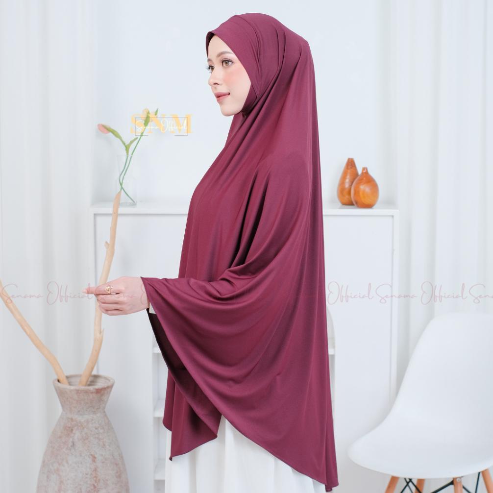 NEW Khimar dagu Malay Jumbo - Hijab Instan soft pet Malay plus Dagu Jersey XXL Jumbo