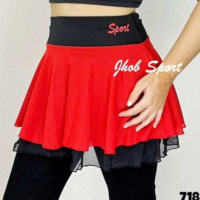 Fitbanget- 718 Jhob Sport Luaran Rok Tanpa Inner Bahan Tile Jaring/Rok Mini/Sport Skirt/Rok Tanpa Da