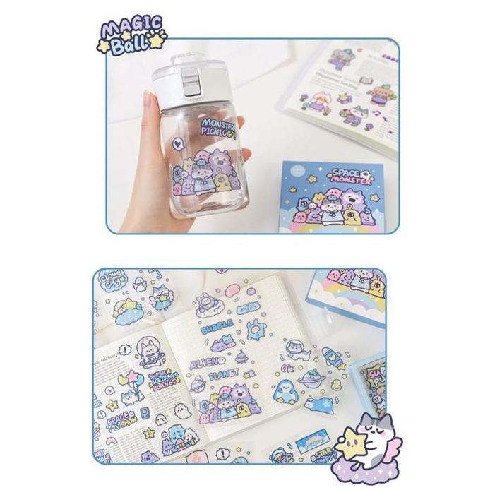 Stiker Aesthetic DIY Buku Diary / Stiker Tumblr / Sticker Deco / Stiker Hp Laptop 1 box isi 100 lemb